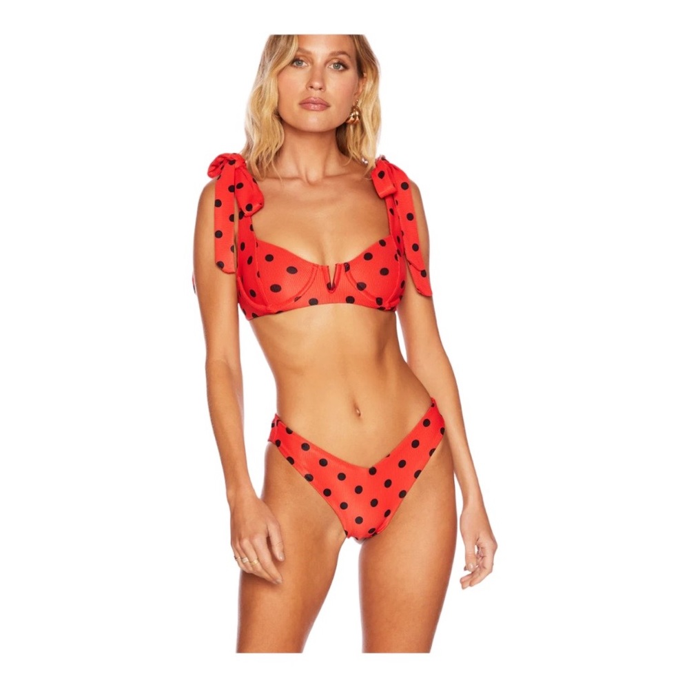 Beach Riot Red Polka Dot Bikini